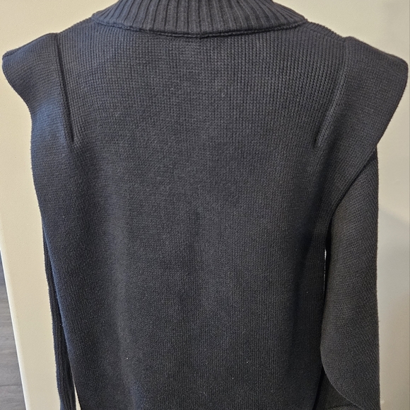 Divine Knits Canada Long Cardigan Sweater Jacket Size Large Navy Blue Rare find - Picture 4 of 10